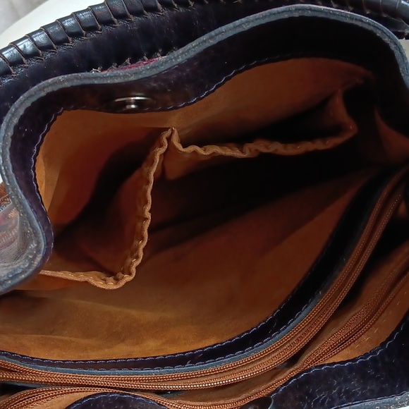 EUC Patricia Nash Floral Brocade Leather Bucket bag - Picture 8 of 9